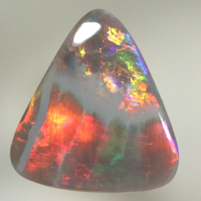 SOLID SEMI BLACK OPAL Bright rich fire, unique pattern RARE!